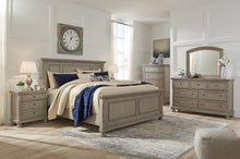 Load image into Gallery viewer, Lettner Queen Panel Bed with Mirrored Dresser
