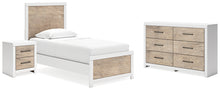 Load image into Gallery viewer, Charbitt Twin Panel Bed with Dresser and Nightstand
