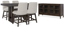 Load image into Gallery viewer, Burkhaus Counter Height Dining Table and 4 Barstools with Storage

