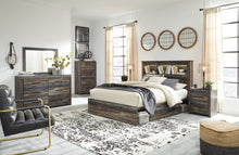 Load image into Gallery viewer, Drystan Queen Bookcase Bed with 4 Storage Drawers

