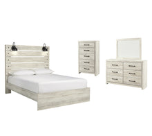Load image into Gallery viewer, Cambeck Queen Panel Bed with Mirrored Dresser and Chest
