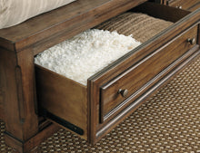 Load image into Gallery viewer, Flynnter King Panel Bed with 2 Storage Drawers with Mirrored Dresser, Chest and Nightstand
