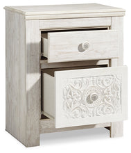 Load image into Gallery viewer, Paxberry King Panel Bed with Mirrored Dresser and 2 Nightstands
