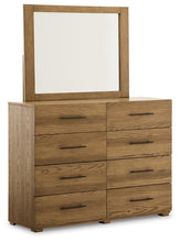 Load image into Gallery viewer, Dakmore King Upholstered Bed with Mirrored Dresser

