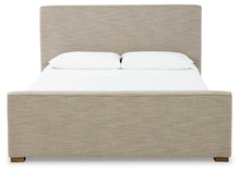 Load image into Gallery viewer, Dakmore King Upholstered Bed with Mirrored Dresser
