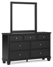 Load image into Gallery viewer, Lanolee California King Panel Bed with Mirrored Dresser, Chest and 2 Nightstands
