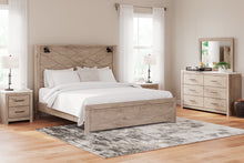 Load image into Gallery viewer, Senniberg King Panel Bed with Mirrored Dresser
