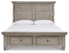 Load image into Gallery viewer, Harrastone King Panel Bed with Mirrored Dresser and Chest

