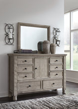 Load image into Gallery viewer, Harrastone California King Panel Bed with Mirrored Dresser, Chest and Nightstand
